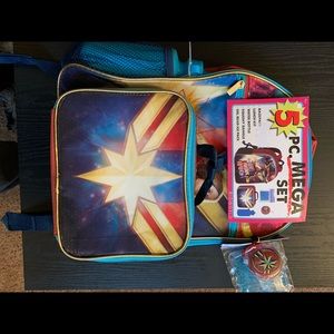 Captain Marvel 5 piece backpack!